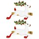 thumbnail image 3 of Holiday Napkin Holders 2Pcs Reindeer Shape Elegant Accessories For Festive Dining Rooms Rustproof Material, 3 of 4