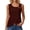 Wine, variant on Bainana Women T Shirt Solid Color Sleeveless Crew Neck Basic Tee Comfortable Loose Fit Female Street Casual Wear Tops Clothes Light Purple Size L
