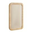 thumbnail image 4 of Kate and Laurel Rahfy Modern Rattan Framed Wall Pinboard, 20 x 30, Natural Rattan, Boho Rounded Rectangle Bulletin Board for Use as Motivational Vision Board or Wall Organizer, 4 of 8