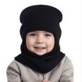 thumbnail image 2 of ievspot Children Winter Hat with Integrated Scarf Yarn Knitted Cap Ear Protection Windproof Warm Headwear for 1-8 Years Old Kids, 2 of 8