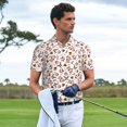 thumbnail image 3 of Fotbe Christmas Santa Cartoon Snowman Camiseta Polo de Golf para Hombre con Estampado – Camisa Deportiva Transpirable con Cuello Abotonado-Small, 3 of 6