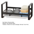 thumbnail image 5 of Pebbuoy Sink Draining Rack Stainless Load Bearing Hollow Out Holder Quick Drainage Anti-slip Soap Sponge Dish Rag Sink Organizer, 5 of 5