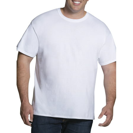 Big Men's Classic White Crew T-Shirts, 3 Pack
