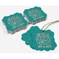 thumbnail image 5 of Inkdotpot Real Rose Gold Foil Bracket Shape Paper Hang Tags Thank You From The New Wedding Favor Tags Pack Of 100, 5 of 7