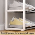 thumbnail image 6 of Qocolhg Shoe Rack for Entryway, 4 Tier Shoe Organizer, 8 Pairs Stackable Small Shoe Rack, Shoes Organizer for Closet, Entryway, Hallway, Garage, Front Door, Dorm Room Shoes Shelves, White, 6 of 6