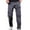 Grey, variant on EGNMCR Men's Lightweight Pants, Cargo Pants Men, Linen Pants Men, Mens Casual Loose Fit Elastic Waist Pants Men's Fashion Drawstring Elastic Waist Multi-Pocket Casual Sweat Length Pants Men Pants