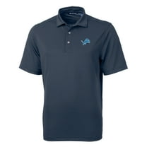 Men's Cutter & Buck Navy Detroit Lions Virtue Eco Pique Recycled Polo