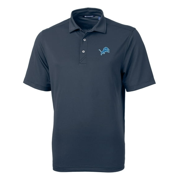 Men's Cutter & Buck Navy Detroit Lions Virtue Eco Pique Recycled Polo