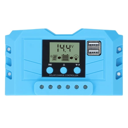 

Solar Charge Controller LCD Display 12V 24V Dual USB Port PWM Solar Charge Regulator 30A