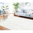 thumbnail image 3 of SAFAVIEH Martha Stewart Lucia Rihanna Diamond Shag Area Rug, Light Grey/White, 8' x 10', 3 of 13