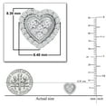thumbnail image 5 of Dazzlingrock Collection Round White Diamond Outlined Heart Halo Style Screwback Stud Earrings for Women (0.34 ctw, Color I-J, Clarity I2-I3) in 10K White Gold, 5 of 6