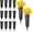 Black, variant on 12 Pcs Cemetery Vases with Spikes Plastic Memorial Floral Vases Grave Flower Holder Cone In Ground Vases with Stakes for Lawn Headstone Graveside Decoration Artificial Fresh Flowers