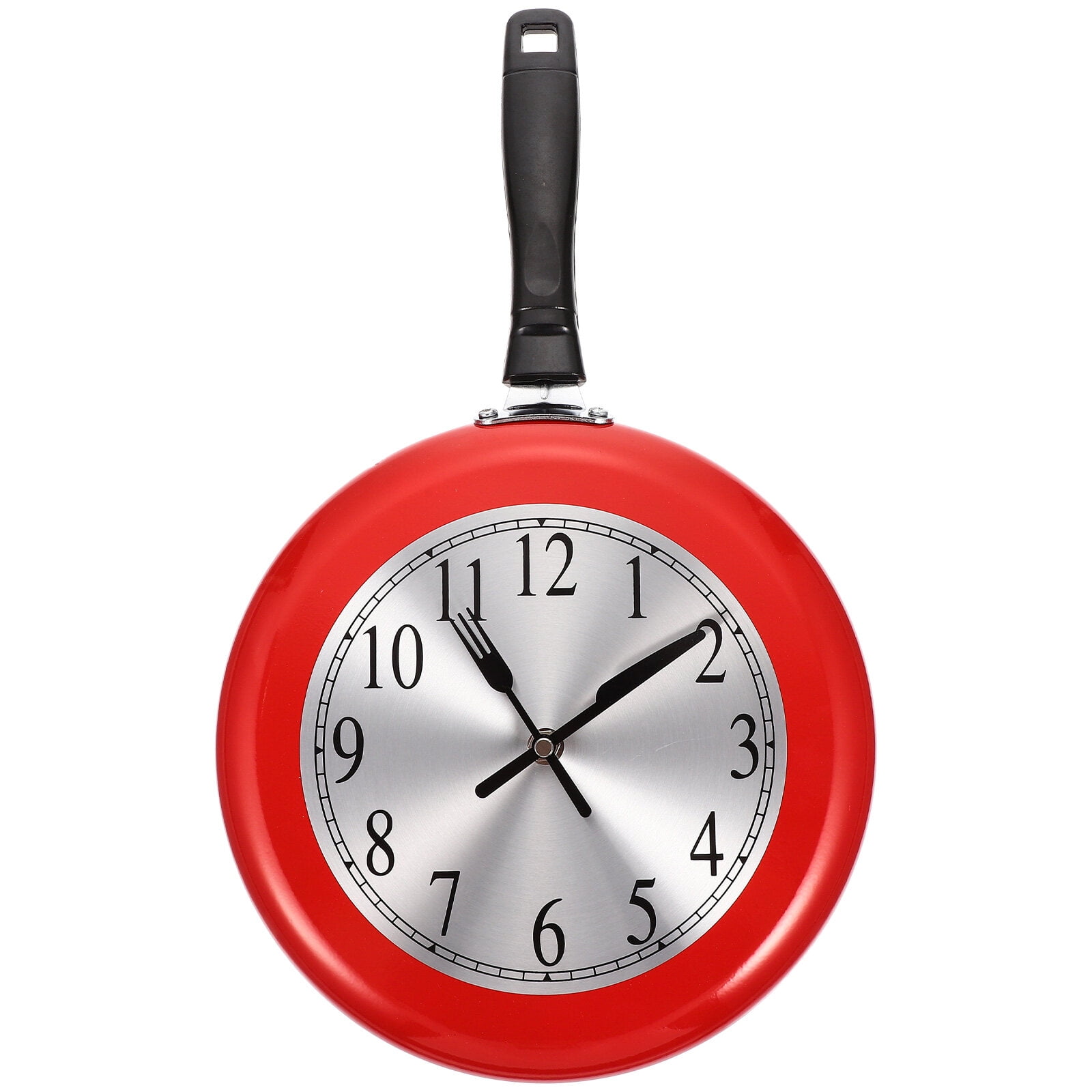 IFANLANDOR 1 Set of Wall Clock for Kitchen Stainless Steel Silent Modern Design for Home Decor