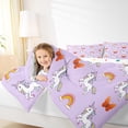 thumbnail image 4 of Castle Fairy Cute Unicorn Twin Comforter Sets,Cartoon Rainbow Animal Bedding Set, 4 of 8