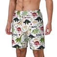 thumbnail image 2 of Balery Dinosaur Mens Swim Trunks Swim Shorts for Men Quick Dry Inseam Beach Shorts with Compression Liner Pocket-Large, 2 of 9