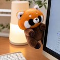 thumbnail image 4 of Red Panda Stuffed Animal with Magnetic Base, 1 Piece, Orange and Brown, for Monitor, Plush Toys, 4 of 5