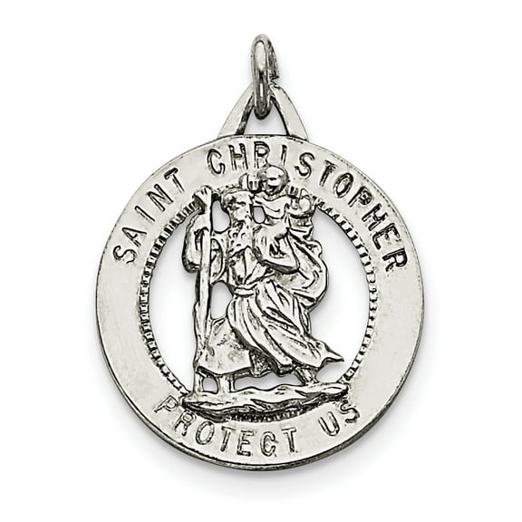 FJC Finejewelers Sterling Silver St. Christopher Medal Pendant Necklace - Chain Included
