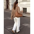 thumbnail image 5 of WIHOLL Long Sleeve Shirts for Women Plus Size Crewneck Sweatshirts Fashion Striped Pullovers Casual Loose Fit Fall Spring Tunic Tops, 5 of 9