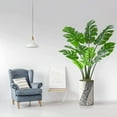 thumbnail image 2 of Artificial Tree in Geometric Pattern Planter, Fake Monstera Silk Tree for Indoor and Outdoor Home Decoration - 56" Overall Tall (Plant Pot Plus Tree), 2 of 5
