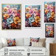 thumbnail image 4 of Designart "Medley Of Vibrant Pansies" Pansies Floater Framed Wall Art Living Room, 4 of 5