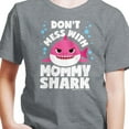 thumbnail image 3 of Baby Shark - Don't Mess With Mama Shark - Toddler And Youth Short Sleeve Graphic T-Shirt, 3 of 6