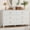 White, variant on IdealHouse Fluted 6 Drawer Dresser, 54" W Modern Wooden Chest of Drawers with Metal Handles, Storage Organizer for Bedroom Living Room Hallway Entryway, White