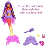 Barbie Mermaid Power Brooklyn Doll with Purple Hair, Seahorse Pet and Accessories
