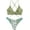 2-light Green, variant on Women's Sexy Triangle Bikini Set Floral Print Spaghetti Strap 2 Piece Swimsuit Crisscross High Cut Bathing Suit