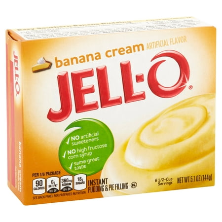 Jell-O Instant Pudding & Pie Filling Banana Cream, 5.1 Oz