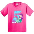 thumbnail image 3 of Inktastic Fifth Birthday Mermaid Youth T-Shirt, 3 of 5