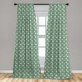 thumbnail image 5 of Ambesonne Green Curtains, Greek Love Cupid, Pair of 28"x63", Jade Green Purple Cream, 5 of 5