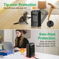thumbnail image 7 of M optimized Space Heaters for Inside, Portable Electric Heater 1500W PTC Ceramic Fast Safety Heater with Overheat and Tip-Over Protection for Office Bedroom Desk Indoor, Black, 7 of 7