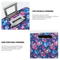 thumbnail image 5 of Lsque Blue Skull Flower Printed Luggage Cover, Travel Luggage Protector,Scratch and Dirt Resistant, Fits 18-32 Inch Luggage - Medium, 5 of 9