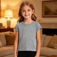 thumbnail image 4 of Jamsmile Toddler Girls Tshirts Summer Ruffle Sleeve Casual Soft Cute Tee Shirts For Daily Wear Comfy Little Girls Basic Tees, 4 of 4
