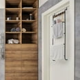 thumbnail image 5 of 5 Tier Over The Door Towel Rack Bathroom Behind Door Towel Holder with Hooks, 5 of 8