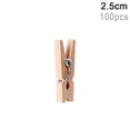 thumbnail image 1 of Pinzas Para Ropa De 25Mm,35Mm,45Mm, Mini Clips De Papel De Madera Para Fotos, Pinzas Para Ropa, Abrazaderas De Madera Para Suministros De Almacenamiento, Clips De Madera 100 Uds Methold EL010321-00, 1 of 6