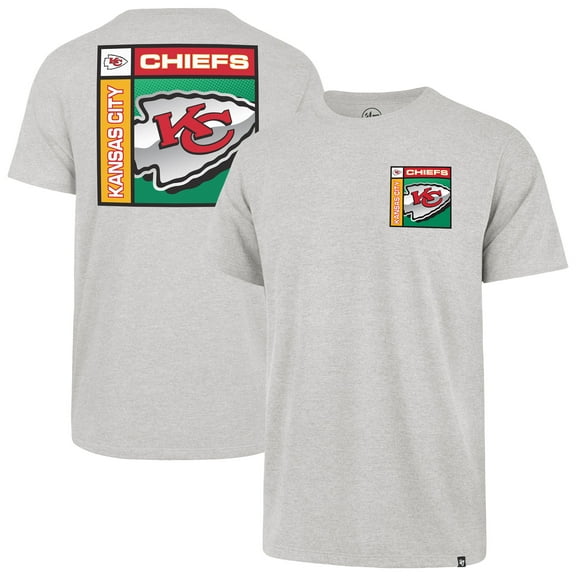 Men's '47 Gray Kansas City Chiefs Chrome Plate Franklin T-Shirt
