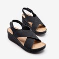 thumbnail image 4 of Sandalias de cuña para mujer, recortadas, punta abierta, para viajes al aire libre, sandalias cómodas, zapatos Wmkox8yii shjk284, 4 of 7