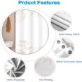 thumbnail image 4 of White Shower Curtain for Stall Bathroom Gold Black Eucalyptus Leaves Neutral Farmhouse Room Partition Home Decor Botanical Plants Waterproof Fabric RV Shower Curtains 36x72inches with Hooks, 4 of 6