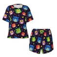 thumbnail image 4 of Lsque Owls And Hearts Women's Short-Sleeved Pajama Set - 2 Piece Soft and Lightweight Sleepwear Set-, 4 of 9