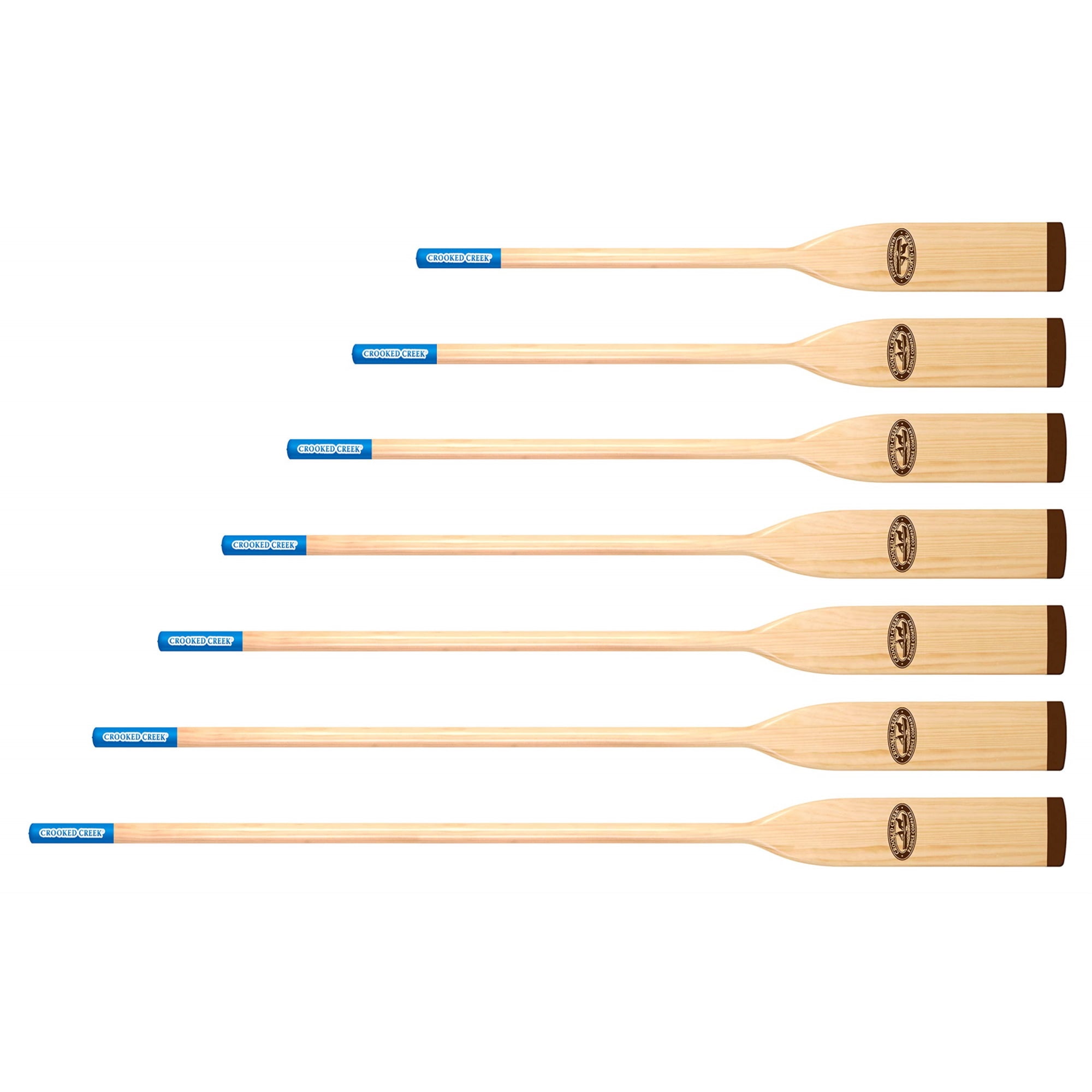 Crooked Creek C10780 Natural Finish Wood Oar with Comfort Grip - 8'