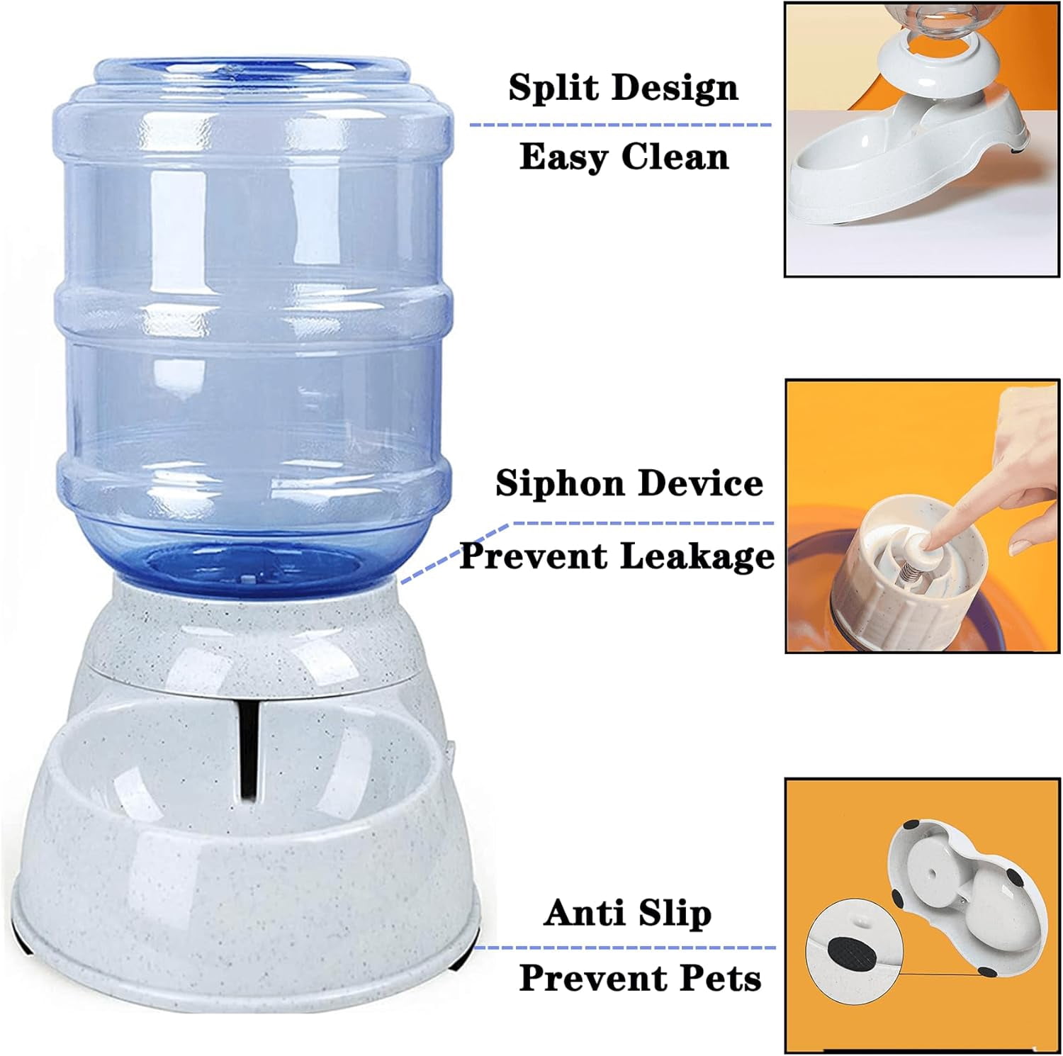 Dog Water Bowl Dispenser,3 Gallon/ 11L Pet Water Dispenser Station for Large Dogs and Cats,Gravity Automatic Feeder,Large Size Dog Drinking Fountain