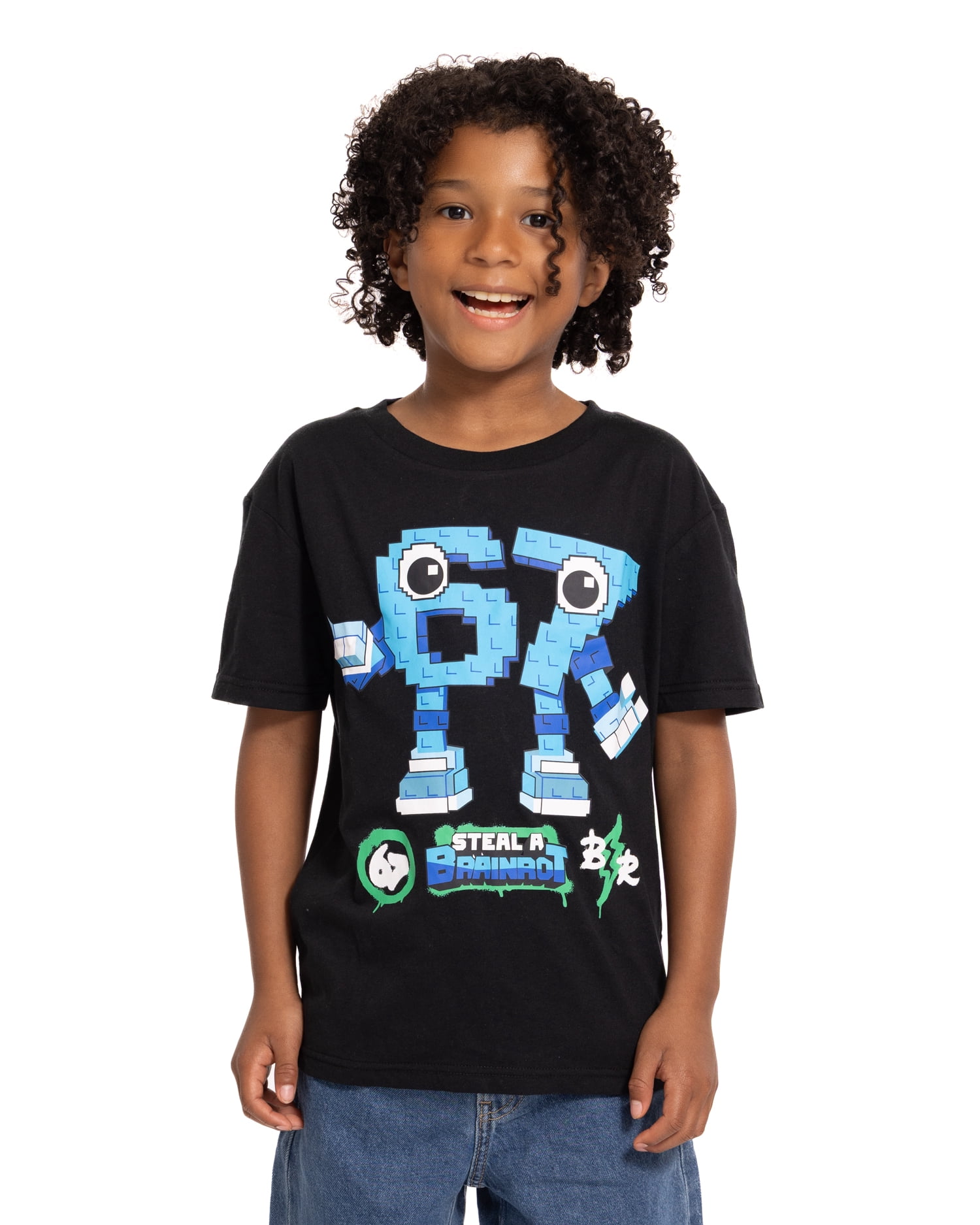 Roblox "Steal a Brainrot" Boys' Short Sleeve Graphic T-Shirt, Sizes 4-18