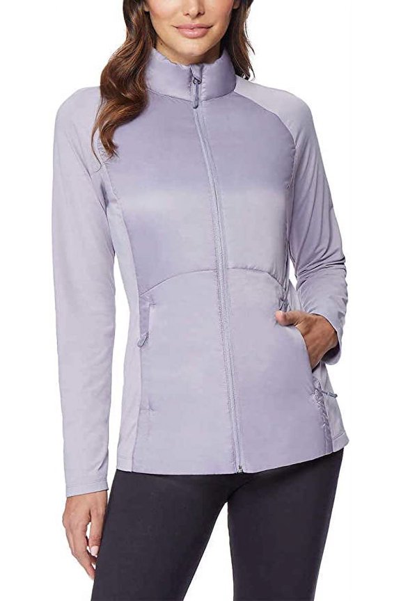 Ladies' Lightweight Mixed Media Jacket, Minimal Lavender Large