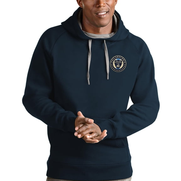 Men's Antigua Navy Philadelphia Union Logo Victory Pullover Hoodie
