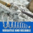 thumbnail image 6 of Small Carabiner Clip Hooks, 15pcs 1.57 inch Carabiners Heavy Duty, 304 Stainless Steel Spring Snap Hook Fits Camping Hiking, Metal Clips for Rope Chain Keys Rings, 6 of 6