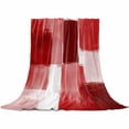 thumbnail image 2 of Red White Throw Flannel Blanket 30x40In Graffiti Art Mottled Gradient Color Blocks Modern Super Soft Cozy Bed Blanket, Lightweight Plush Fuzzy Bed Throw for Bedroom Sofa Couch Living Room, 2 of 4