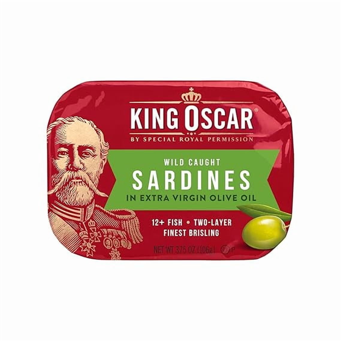 King Oscar Sardines Extra Virgin Olive Oil, 3.75-Ounce Cans (Pack of 6)
