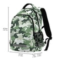 thumbnail image 2 of FORMRS Unisex Backpack Elementary School Travel Bookbag with Reflective Stripes, Army Green Camouflage Pattern, 2 of 7