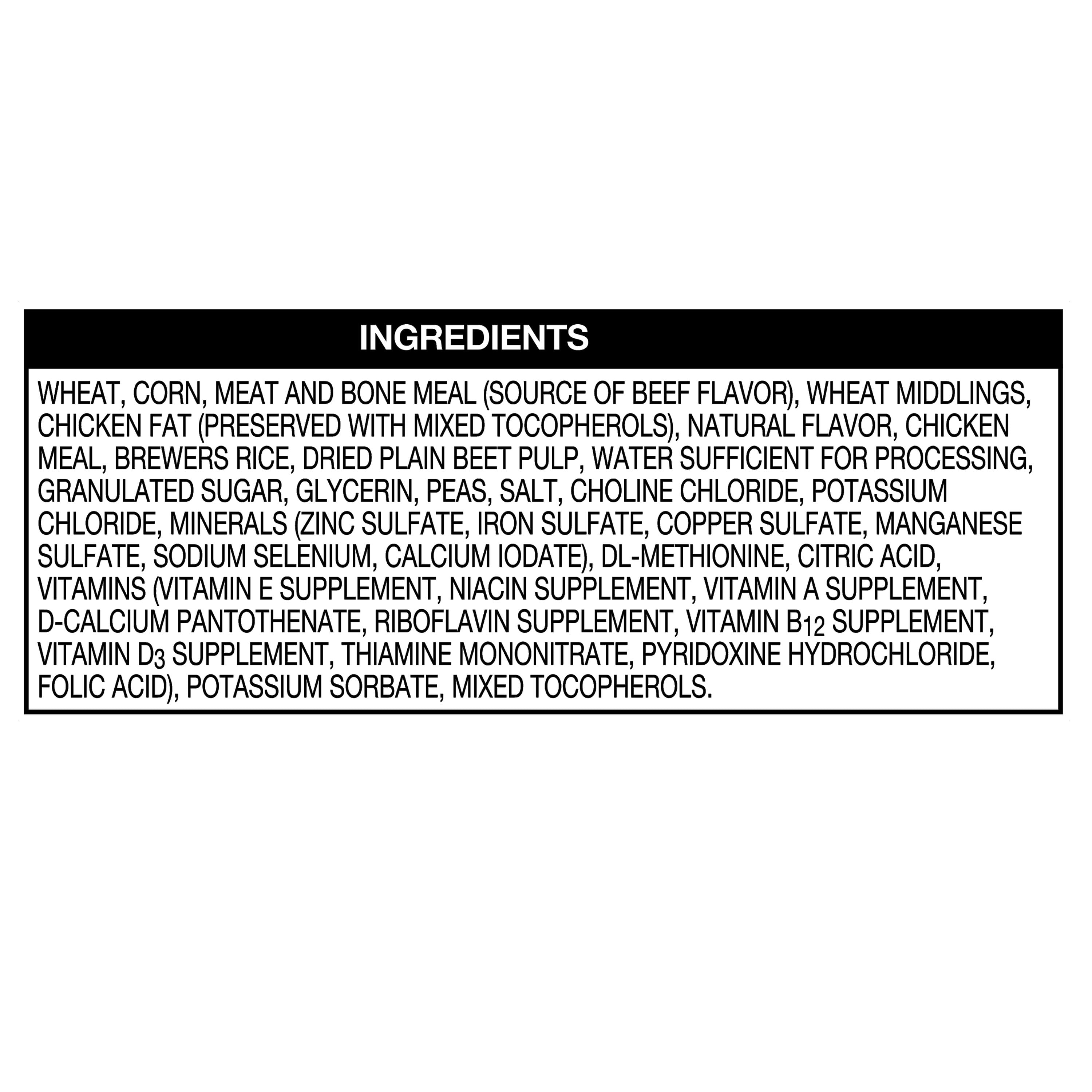 (4 pack) Ol' Roy Kibbles, Chunks & Chews Dry Dog Food, Beef & Chicken Flavor, 15 lb Bag